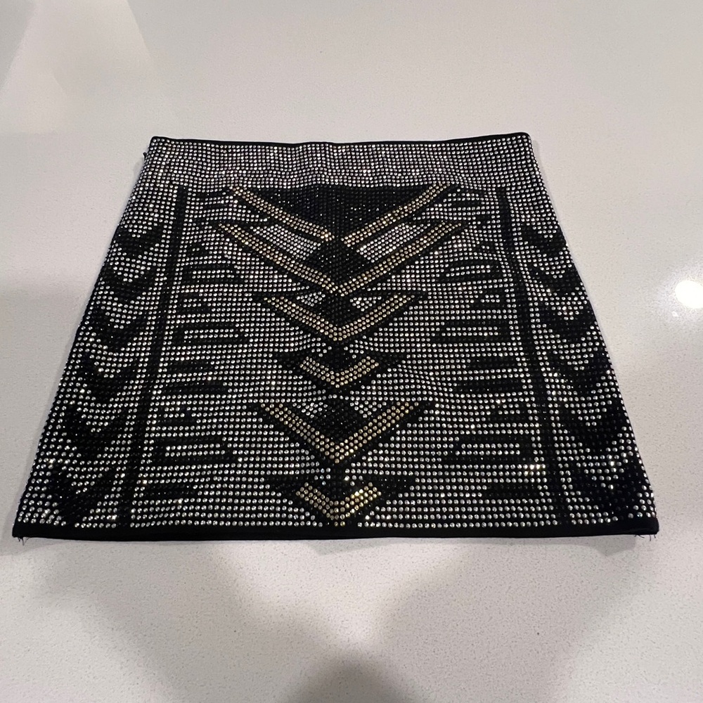 Black and Gold Mini Skirt